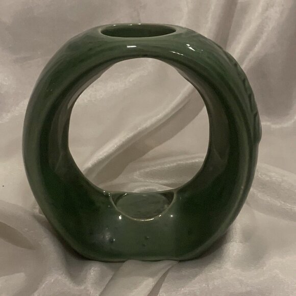 Vase. Bamboo Shoot. Round. Missing cylinder. 5.3". Nurserymen's Exchange. AL - Picture 1 of 7